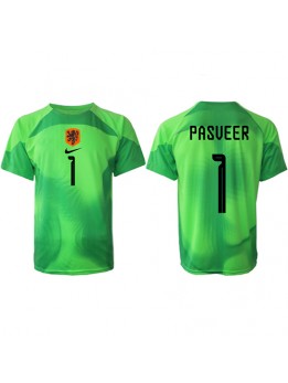 Nederländerna Remko Pasveer #1 Målvakt Replika Hemmakläder VM 2022 Kortärmad